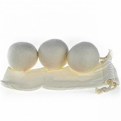 3 XL drogerballen 7cm wit van schapenwol